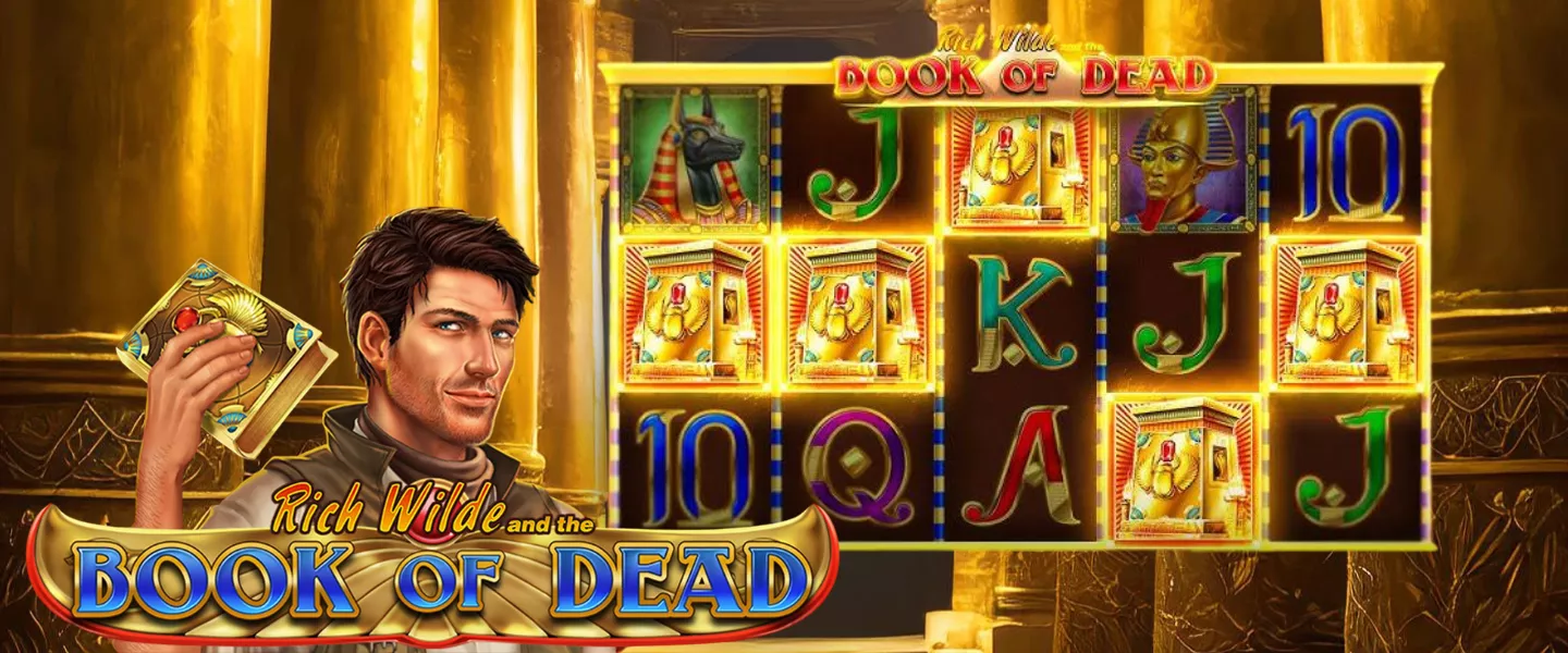 Machine à sous Book of Dead avec thème égyptien et tours gratuits